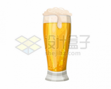 冒着啤酒花的啤酒杯183258png图片素材