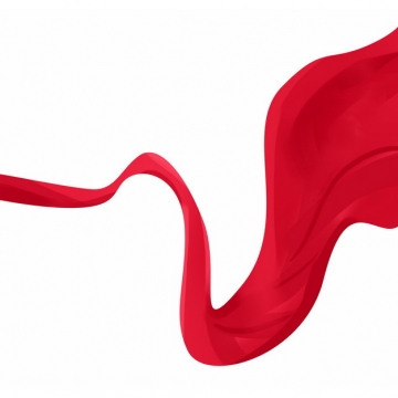 飘扬的红色绸缎面丝绸红旗装饰7345568png图片素材