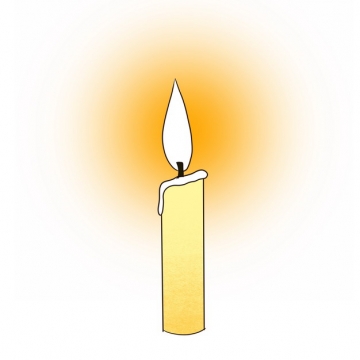 燃烧的蜡烛彩绘插画841956png图片素材