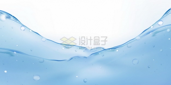 蓝色的水面液面效果冒着水泡水花png图片素材