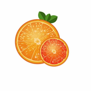 切开的橙子橘子美味水果横切面png图片免抠ai矢量素材