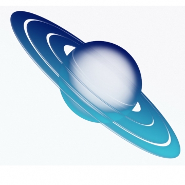蓝色的半透明土星和土星光环152743图片素材