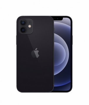 正面背面展示的黑色苹果iPhone 12 Pro手机png免抠图片素材203647