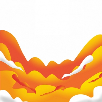 中国风橙色祥云装饰图案319824图片素材