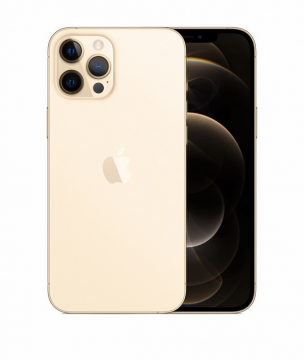 正面背面展示的金色苹果iPhone 12 Pro手机png免抠图片素材248680