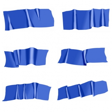 6款蓝色的纸胶带效果652019免抠图片素材
