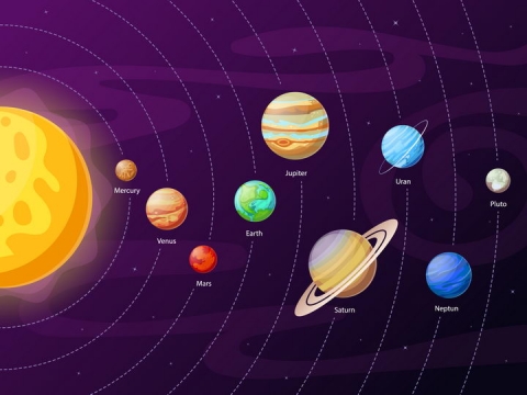 太阳系九大行星结构图图片免抠素材