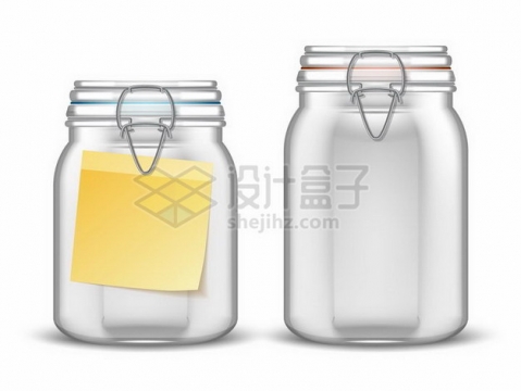 两款逼真的储物罐玻璃密封罐990655png矢量图片素材