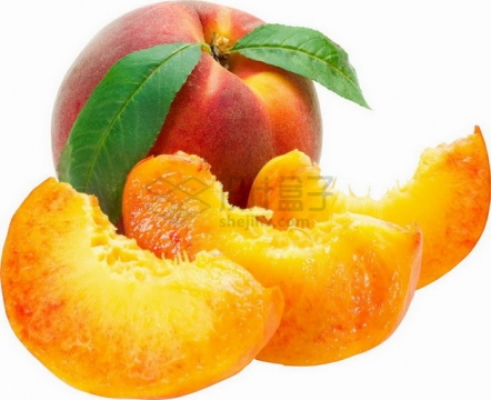 切开的桃子香山水蜜桃png图片素材
