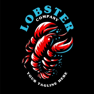 抽象龙虾logo设计png图片免抠矢量素材