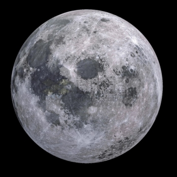 月球正面高清照片png图片素材
