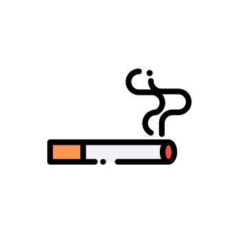 MBE风格燃烧的香烟禁止抽烟图片免抠素材