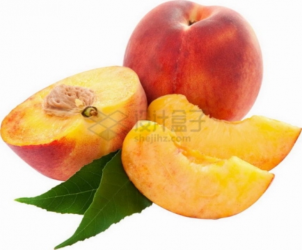 切开的阳山水蜜桃美味桃子png图片素材