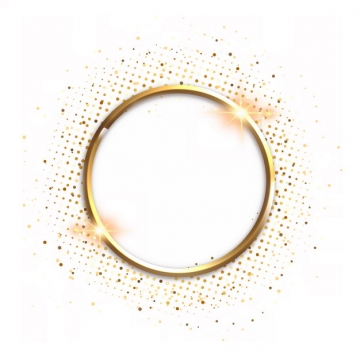金色金属色圆环和发光装饰231313png图片素材