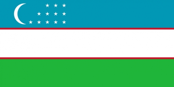 标准版乌兹别克斯坦国旗图片素材