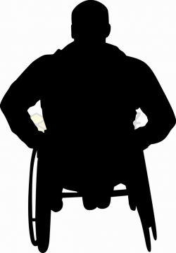 残疾人坐在轮椅上人物剪影png图片素材5678645