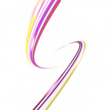 两股纠缠的七彩虹色发光曲线线条装饰805124png图片素材