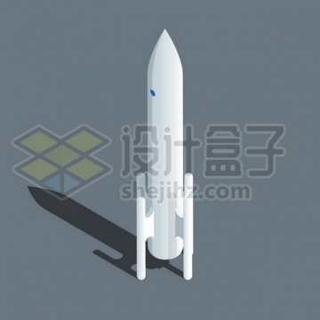 竖立状态的白色卡通小火箭261443图片免抠矢量素材
