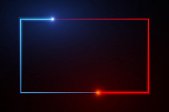 酷炫的蓝光和红光组成的方框图片免抠矢量素材