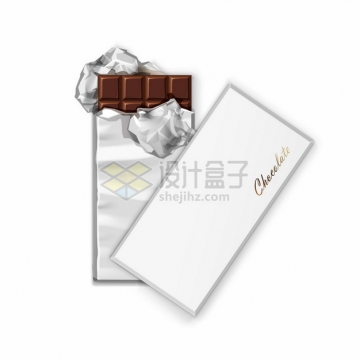 撒开锡纸包装的巧克力202014png图片素材