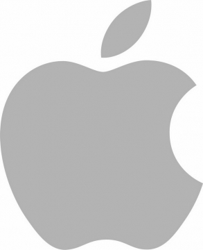 灰色苹果logo世界品牌500强标志png图片免抠素材