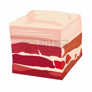 切成块的五花肉猪肉插画902163png免抠图片素材