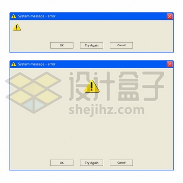 两款Windows98死机错误提示窗口654431图片素材