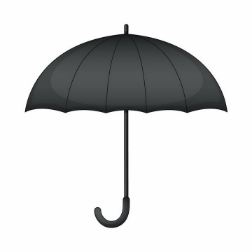 黑色的雨伞侧面图png图片免抠eps矢量素材