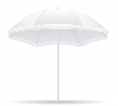 白色海滩旅游遮阳伞沙滩伞图片免抠素材