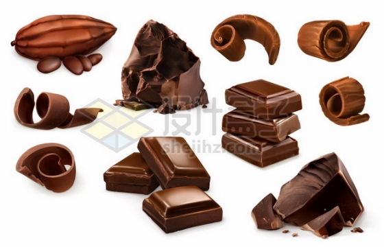 各种美味的巧克力卷326382图片免抠矢量素材