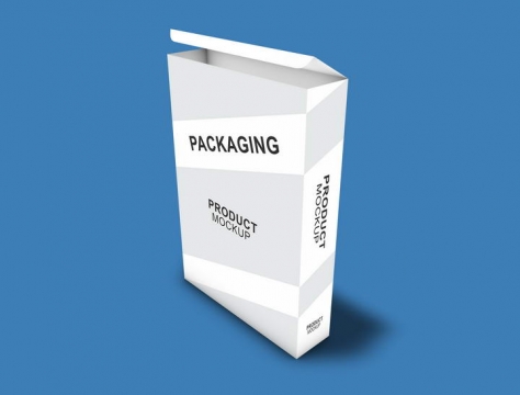 A4纸张包装盒样机图片免抠图案文字可更换设计素材