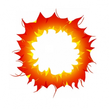 爆炸的卡通火焰火苗火圈图案725368图片素材