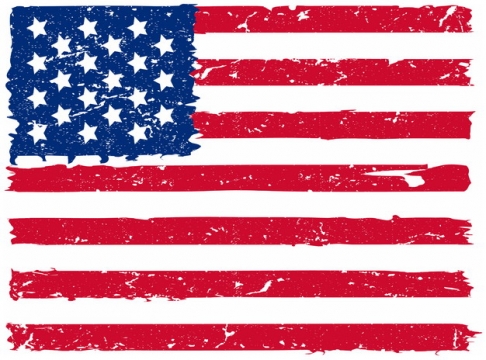 涂鸦风格的美国星条旗国旗图案png图片素材
