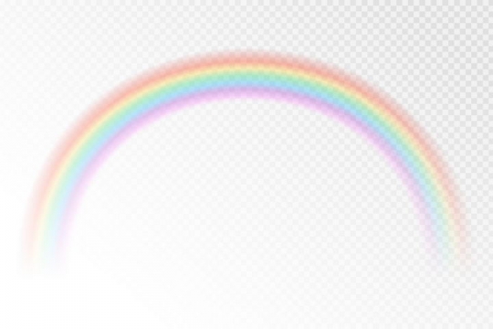 淡淡的半透明彩虹图片免抠素材