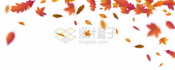 金秋深秋橙色枫叶飘落装饰效果216396eps矢量图片素材