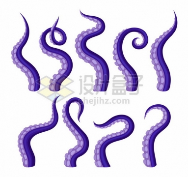 各种紫色巨型章鱼腕足八爪鱼945281png矢量图片素材